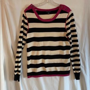 Tommy Hilfiger black and white striped long sleeve